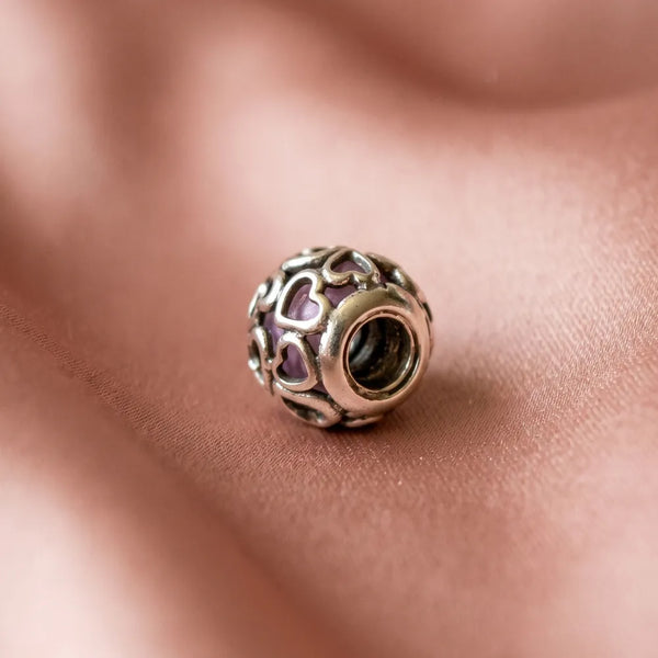 Pre-loved Pandora Privjesak Otvori Svoje Srce Rozo – Srebro 925