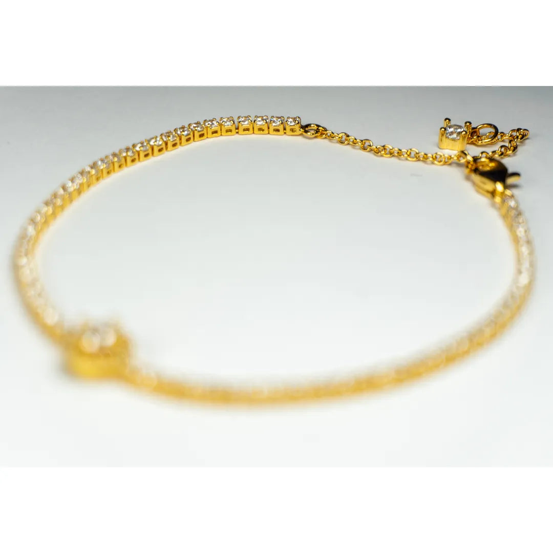 Pandora Timeless Teniska Narukvica Sparkling Halo – 14k Pozlata