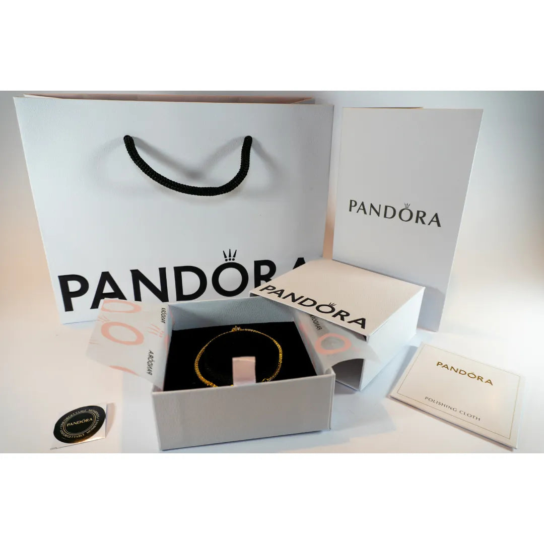 Pandora Timeless Teniska Narukvica Sparkling Halo – 14k Pozlata