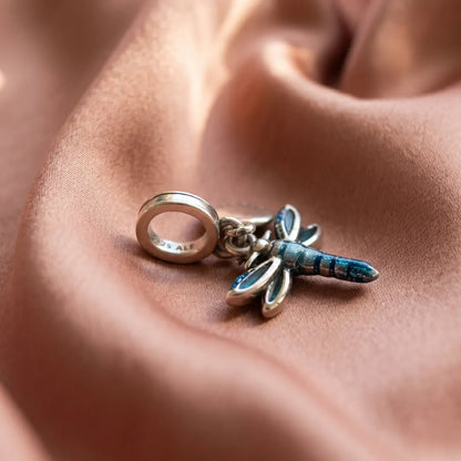 Pre-loved Pandora Viseći Privjesak Plavi Vilin Konjic – Srebro 925