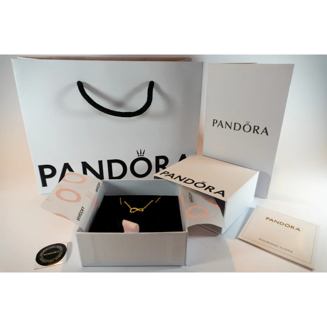 Pandora Ogrlica Sparkling Infinity – Simbol Beskonačnosti – 14k Pozlata