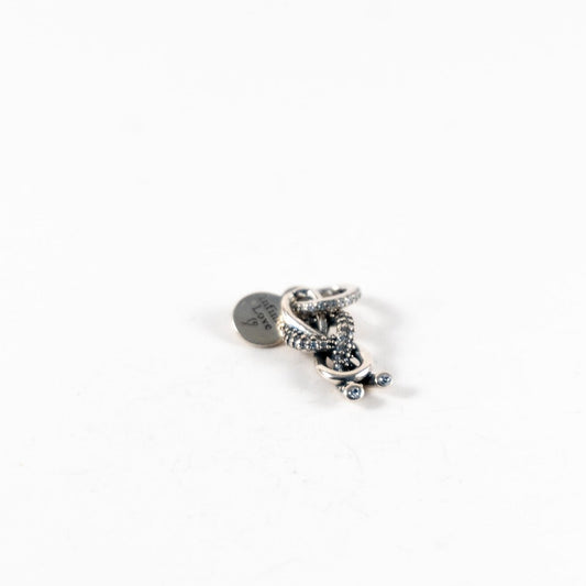 Pre-loved Viseći Privjesak Pavé Infinity Knot, Čvor Beskonačnosti, Srebro 925