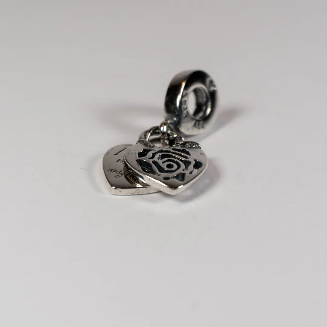 Pandora Viseći Privjesak Lokot Srce s Ružom – I Love You More Than Anything – Srebro 925