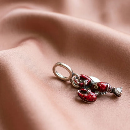 Pre-loved Pandora Viseći Privjesak Ružičasti Jastog – Srebro 925