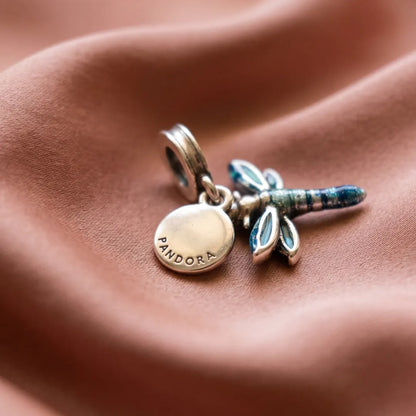 Pre-loved Pandora Viseći Privjesak Plavi Vilin Konjic – Srebro 925