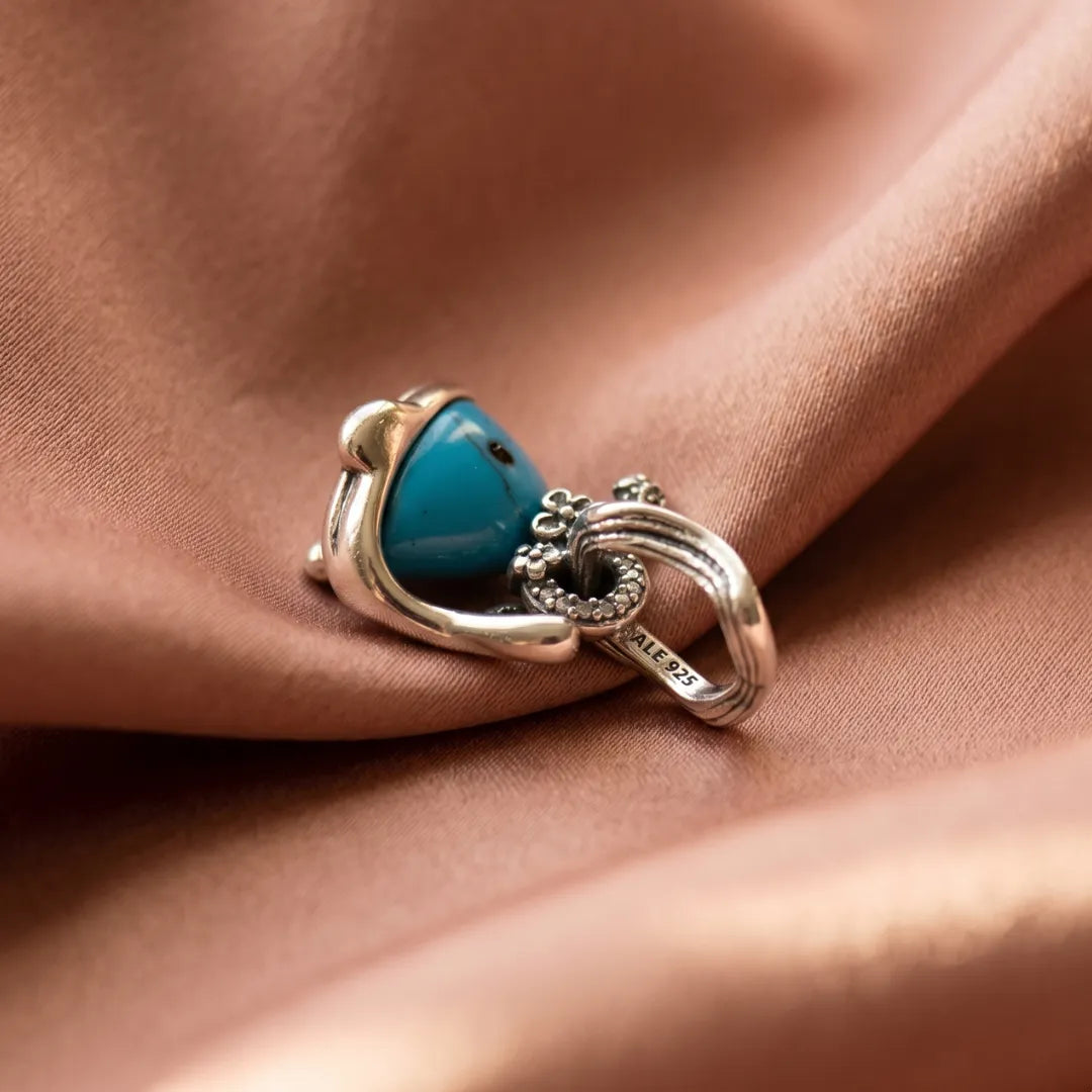 Pre-loved Pandora Viseći Privjesak Tirkizni Kit – Srebro 925