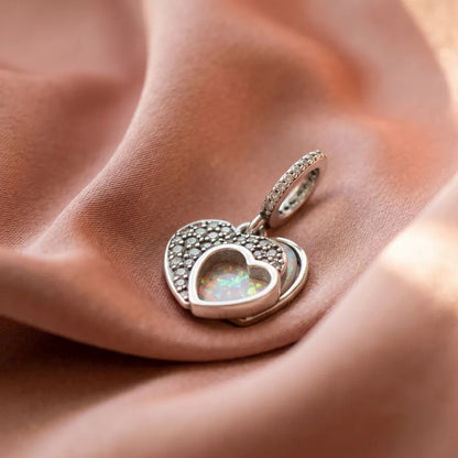 Pandora Viseći Privjesak Ružičasto Srce s Cirkonima – Srebro 925