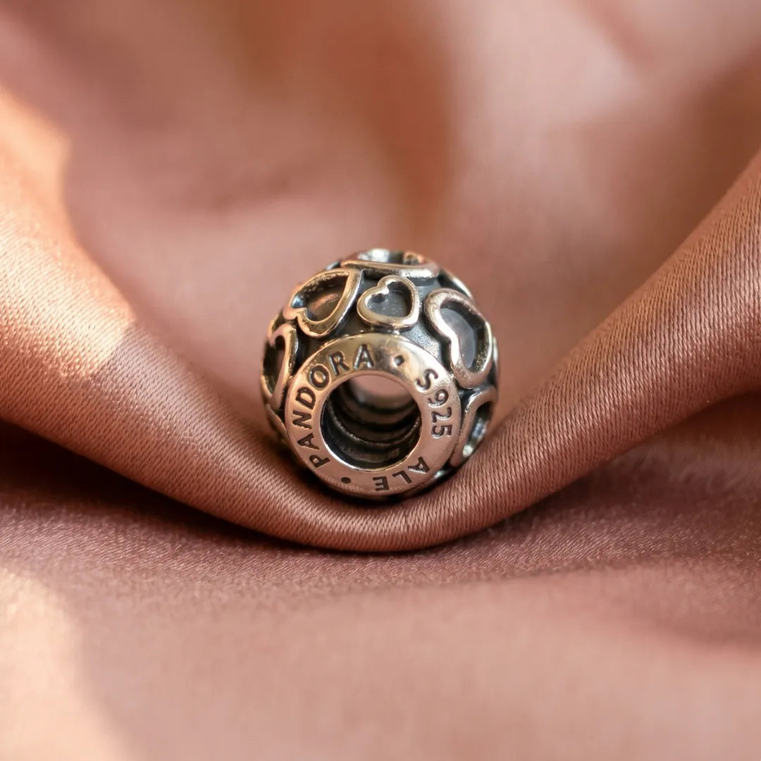 Pre-loved Pandora Privjesak Otvoreno Srce Plavo – Srebro 925