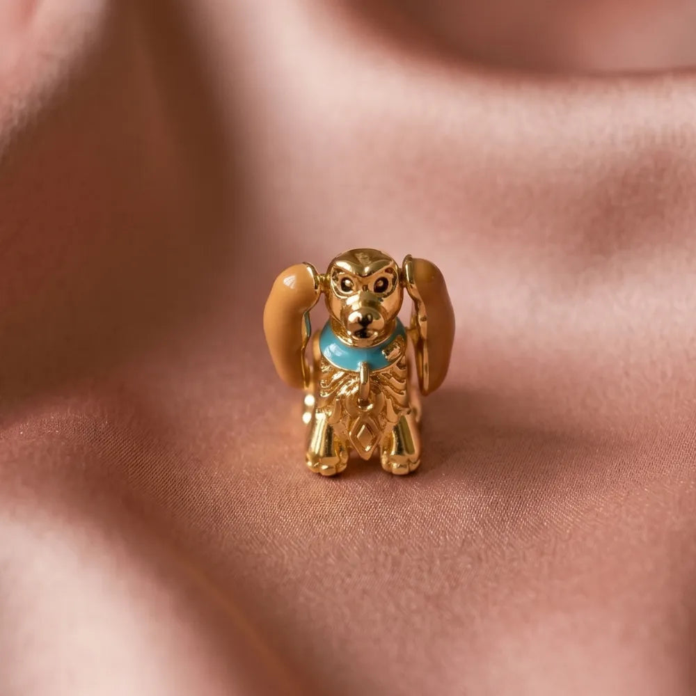 Pandora Disney Lady – Zlatna Figurica – Dama i Skitnica – 14k Pozlata