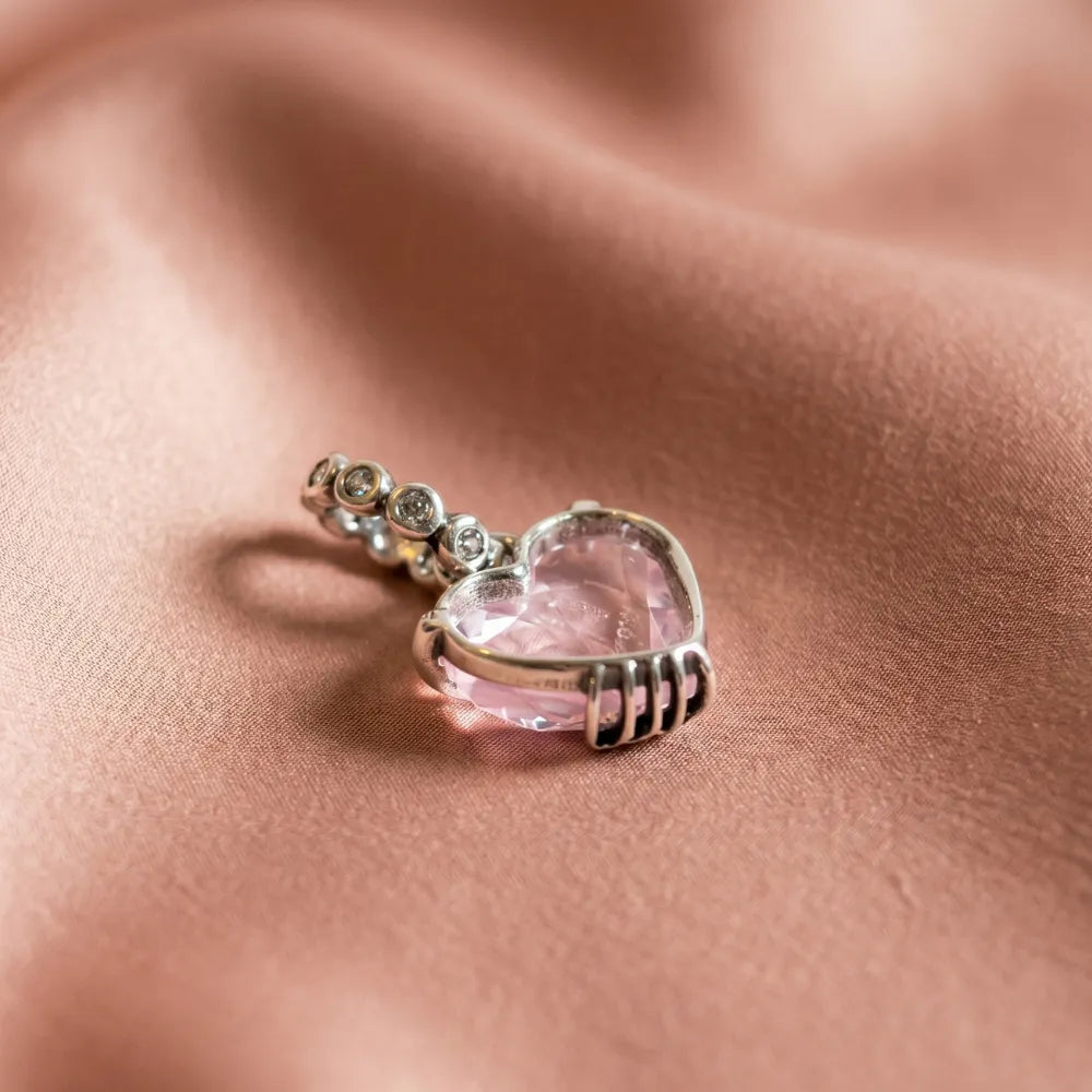 Pandora Privjesak Ružičasto Srce I Love You – Srebro 925