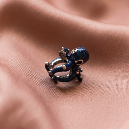 Pre-loved Pandora Viseći Privjesak Plava Hobotnica – Srebro 925