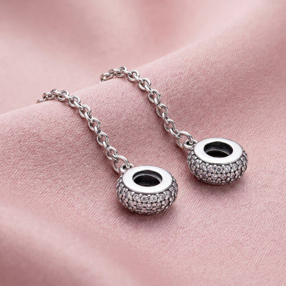Pre-loved Sigurnosni Lančić Pavé s Cirkonima, Srebro 925