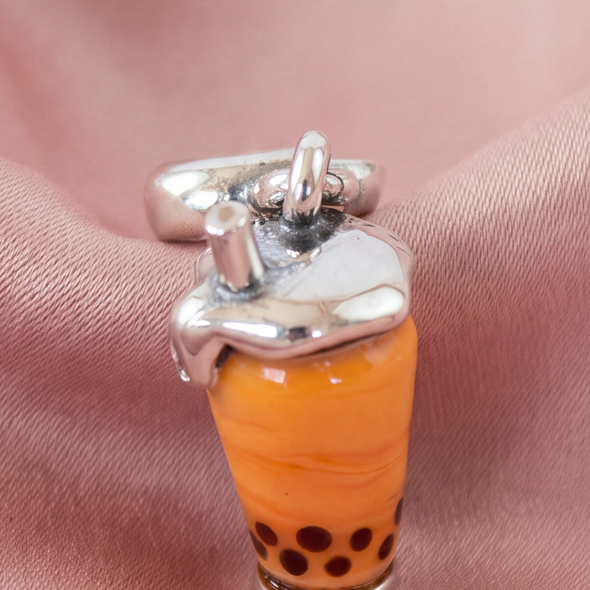 Pre-loved Viseći Privjesak Bubble Tea, Murano Staklo i Srebro 925