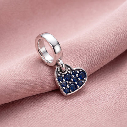 Pre-loved Viseći Privjesak Zvjezdanoplavo Pavé Srce, Srebro 925