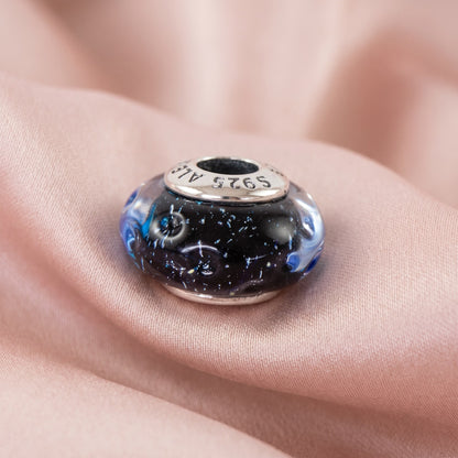Pre-loved Privjesak Tamnoplavo Murano Staklo, Srebro 925