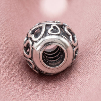 Pre-loved Privjesak Otvori Svoje Srce, Opalescentni Bijeli Kristal, Srebro 925