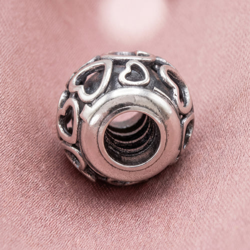 Pre-loved Privjesak Otvori Svoje Srce, Opalescentni Bijeli Kristal, Srebro 925