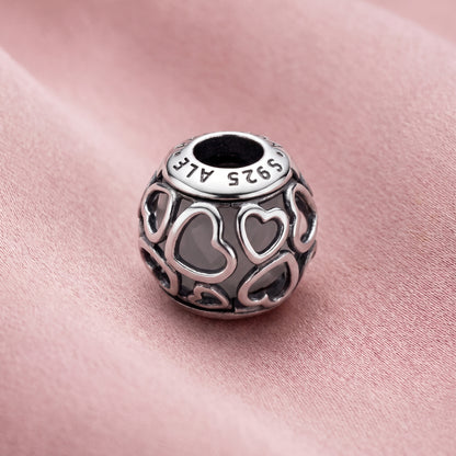 Pre-loved Privjesak Otvori Svoje Srce, Opalescentni Bijeli Kristal, Srebro 925