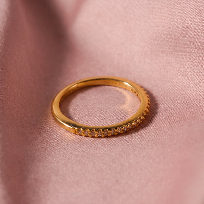 Pre-loved Prsten Tanka Traka, 14k Pozlata