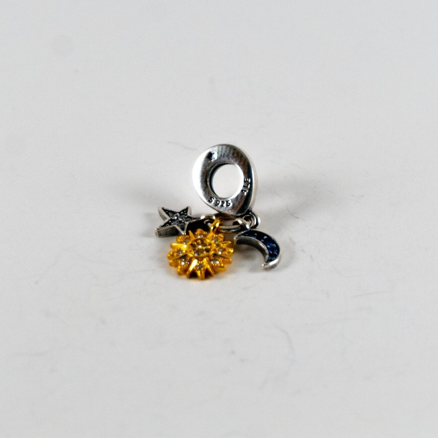 Pre-loved Viseći Privjesak Simboli Neba, Srebro 925 i 14k Pozlata