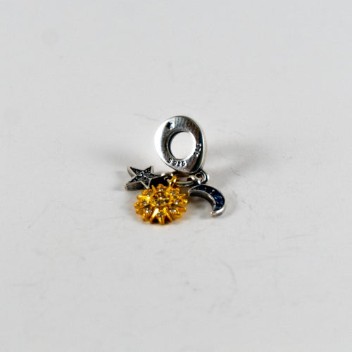 Pre-loved Viseći Privjesak Simboli Neba, Srebro 925 i 14k Pozlata