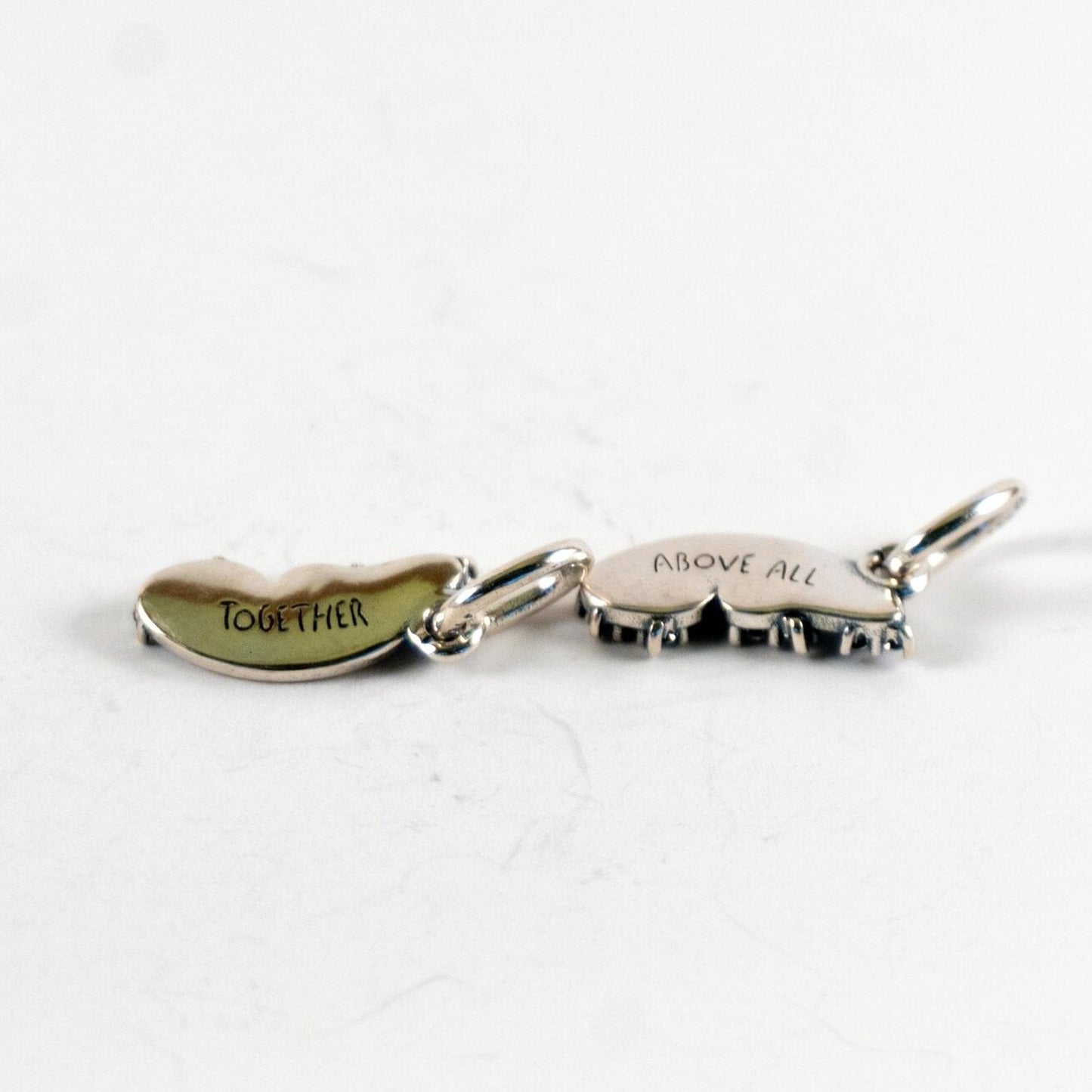 Pre-loved Dvostruki Privjesak Leptir koji se Dijeli, Together Above All, Srebro 925