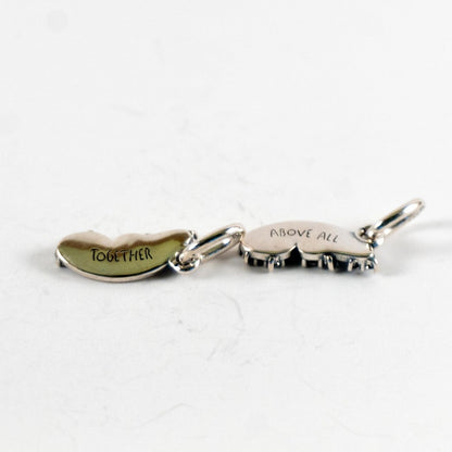 Pre-loved Dvostruki Privjesak Leptir koji se Dijeli, Together Above All, Srebro 925