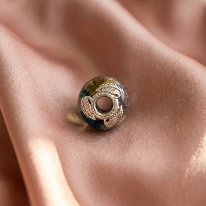 Pandora Privjesak Murano Staklo u Više Boja – Pero – 14k Pozlata