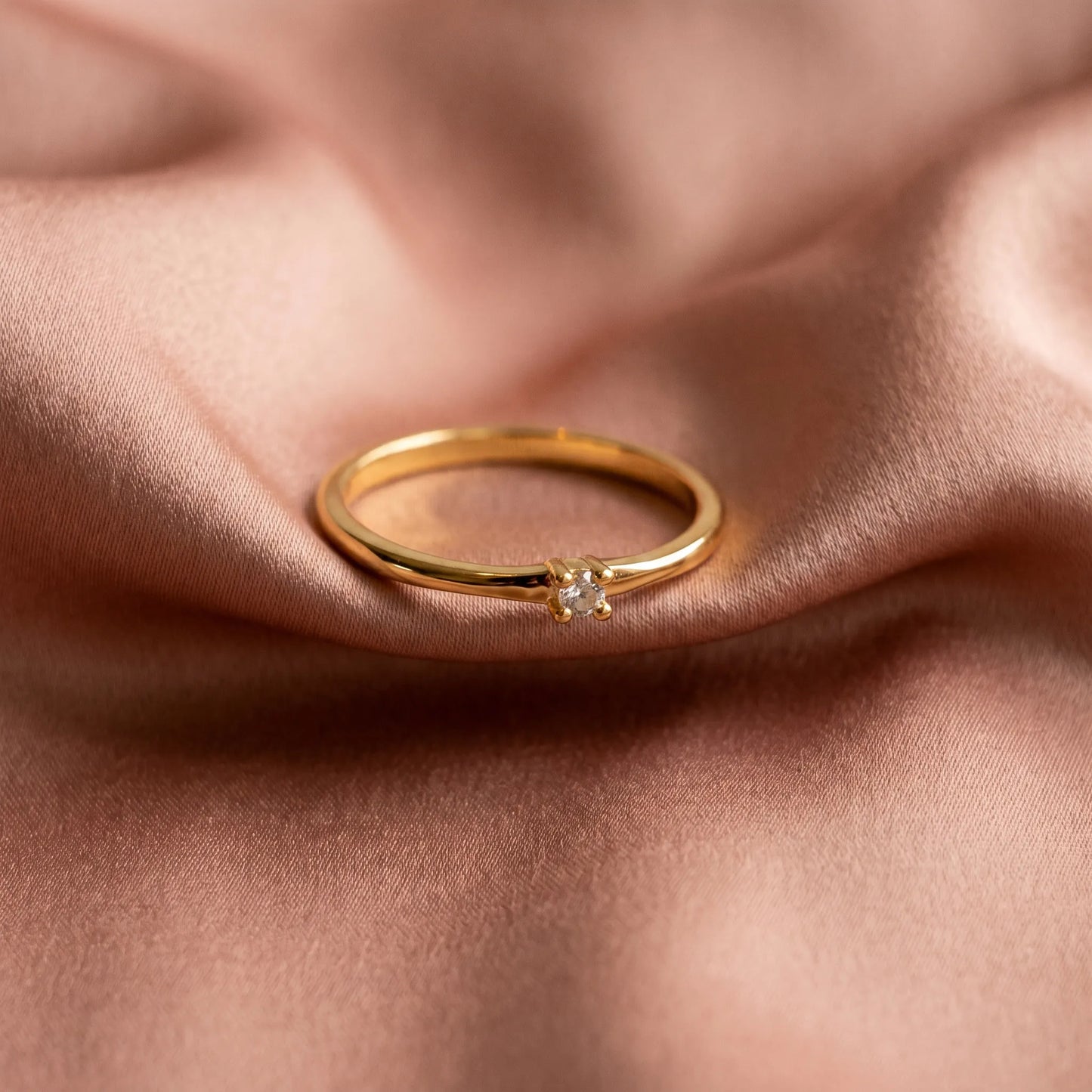 Pandora Era Prsten – Jedan Sjajni Cirkon – 14k Pozlata